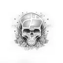 headstone tattoo design idea