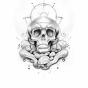 headstone tattoo design idea