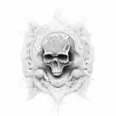 headstone tattoo design idea