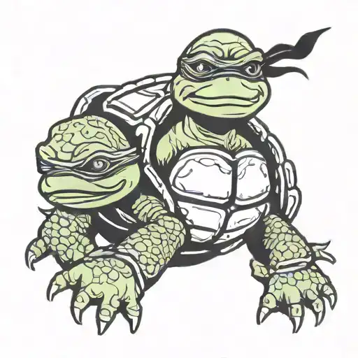 Ninja Turtle Raphael tattoo design idea