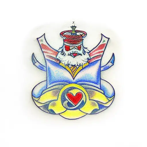 A traditional tattoo design showcasing the phrase 'Loyalty Out Values Everything' tattoo design idea