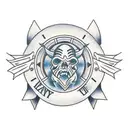 A traditional tattoo design showcasing the phrase 'Loyalty Out Values Everything' tattoo design idea