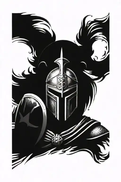 spartan warrior tattoo design idea