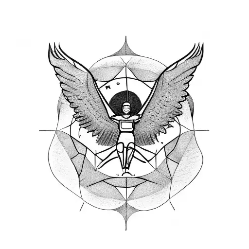 Skydiving tattoo design idea