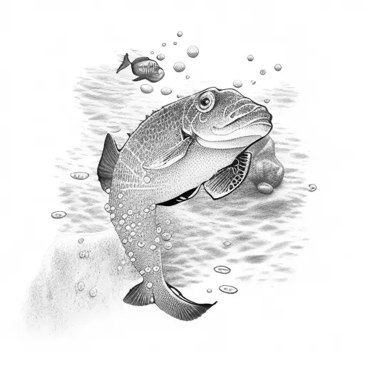 Underwater diving tattoo design idea