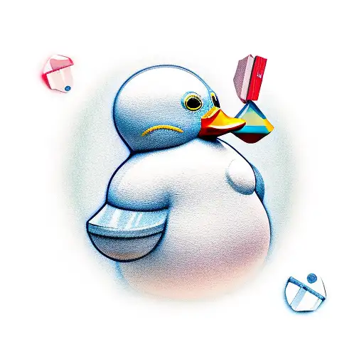 Rubber duck tattoo design idea