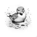 Rubber duck tattoo design idea