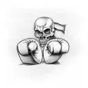 cross with john 3:16 with boxing gloves tattoo design idea