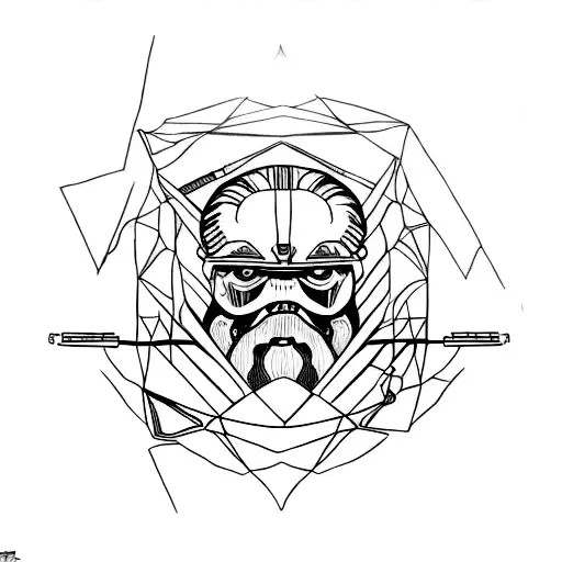 Galactic Leonardo da Vinci tattoo design idea