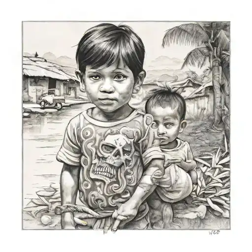 Guatemalan kids tattoo design idea