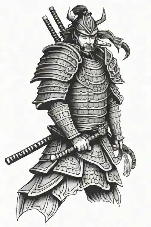 samurai armor tattoo design idea