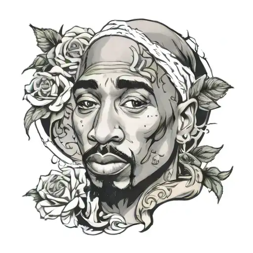 2pac and lyrics tattoo design idea