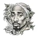2pac and lyrics tattoo design idea