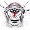 Samurai Monkey tattoo design idea