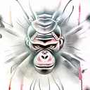 Samurai Monkey tattoo design idea