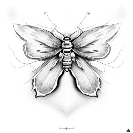 death moth in front of coffin tattoo design idea