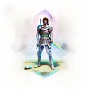 pale swordsman tattoo design idea