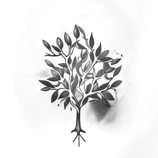lebanese and portuguese olive tree mix tattoo tattoo design idea