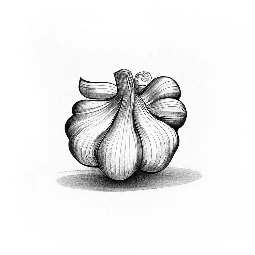 garlic bulb tattoo design idea