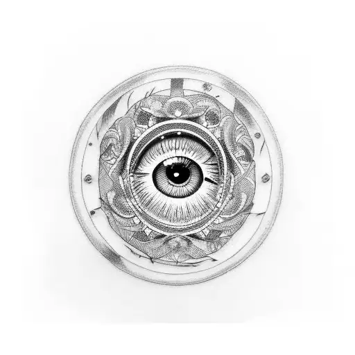 A tattoo showcasing the beauty of lash design, with intricate blackwork patterns forming the shape of an eye. tattoo design idea