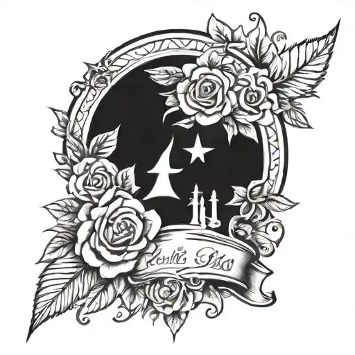 memorial forearm tattoo. The design should include the following elements:  The text "Roll on Dad"  tattoo design idea