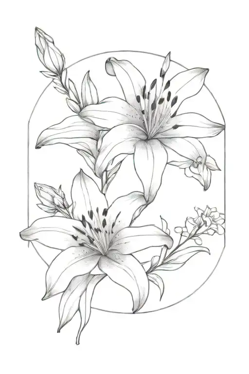 lily and sparrow simple tattoo tattoo design idea