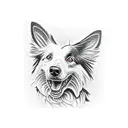 border collie cheep tattoo design idea