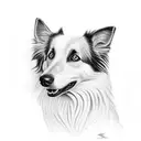 border collie cheep tattoo design idea