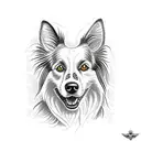border collie cheep tattoo design idea
