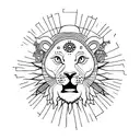 LEO SUN BLESSED tattoo design idea