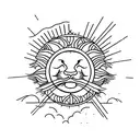 LEO SUN BLESSED tattoo design idea