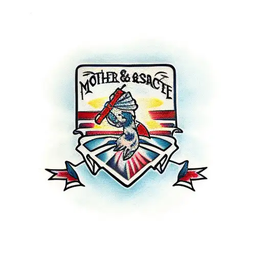 mother and two sons tattoo design idea