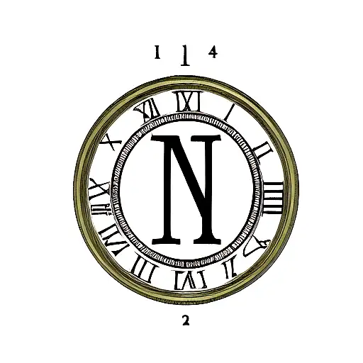roman numerals tattoo design idea
