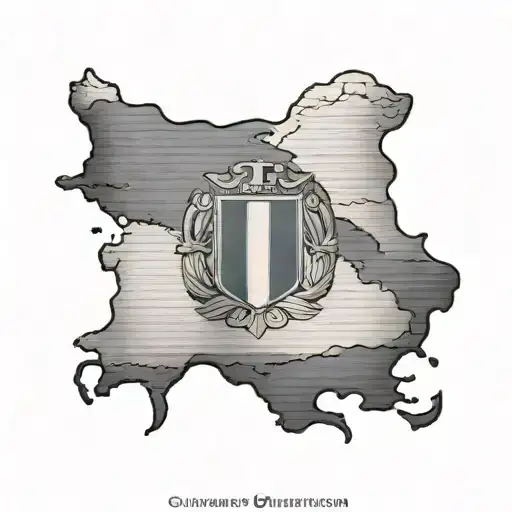 geography of Italy flag within tattoo design idea