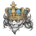 prince crown tattoo design idea