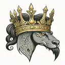 prince crown tattoo design idea