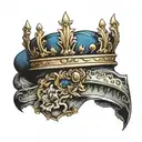 prince crown tattoo design idea