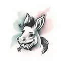 donkey tattoo design idea