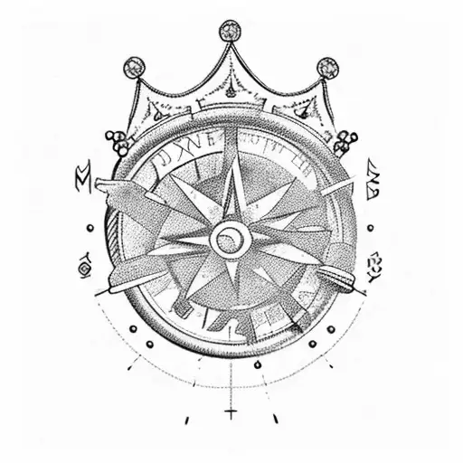 TATTOO ON THE TRAPEZE WITH DATE IN ROMAN NUMBERS I - IX - MCMLIII AND THE CROWN OF A KING tattoo design idea