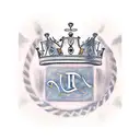 TATTOO ON THE TRAPEZE WITH DATE IN ROMAN NUMBERS I - IX - MCMLIII AND THE CROWN OF A KING tattoo design idea