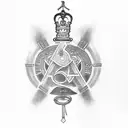 TATTOO ON THE TRAPEZE WITH DATE IN ROMAN NUMBERS I - IX - MCMLIII AND THE CROWN OF A KING tattoo design idea