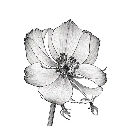 Columbine bouquet  tattoo design idea