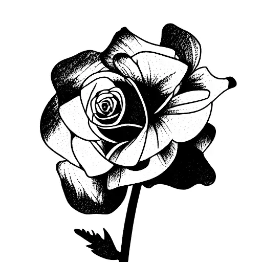 Columbine rose narcissus bouquet tattoo design idea