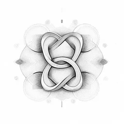 Infinity Symbol HAVING HEARTBEAT GRAPHS tattoo design idea