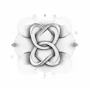 Infinity Symbol HAVING HEARTBEAT GRAPHS tattoo design idea