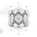 Infinity Symbol HAVING HEARTBEAT GRAPHS AND "4S" AND "503" THESE WORDS tattoo design idea