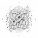 Infinity Symbol HAVING HEARTBEAT GRAPHS AND "4S" AND "503" THESE WORDS tattoo design idea