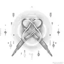 Infinity Symbol HAVING HEARTBEAT GRAPHS AND "4S" AND "503" THESE WORDS tattoo design idea