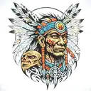 medicine man tattoo design idea