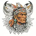 medicine man tattoo design idea